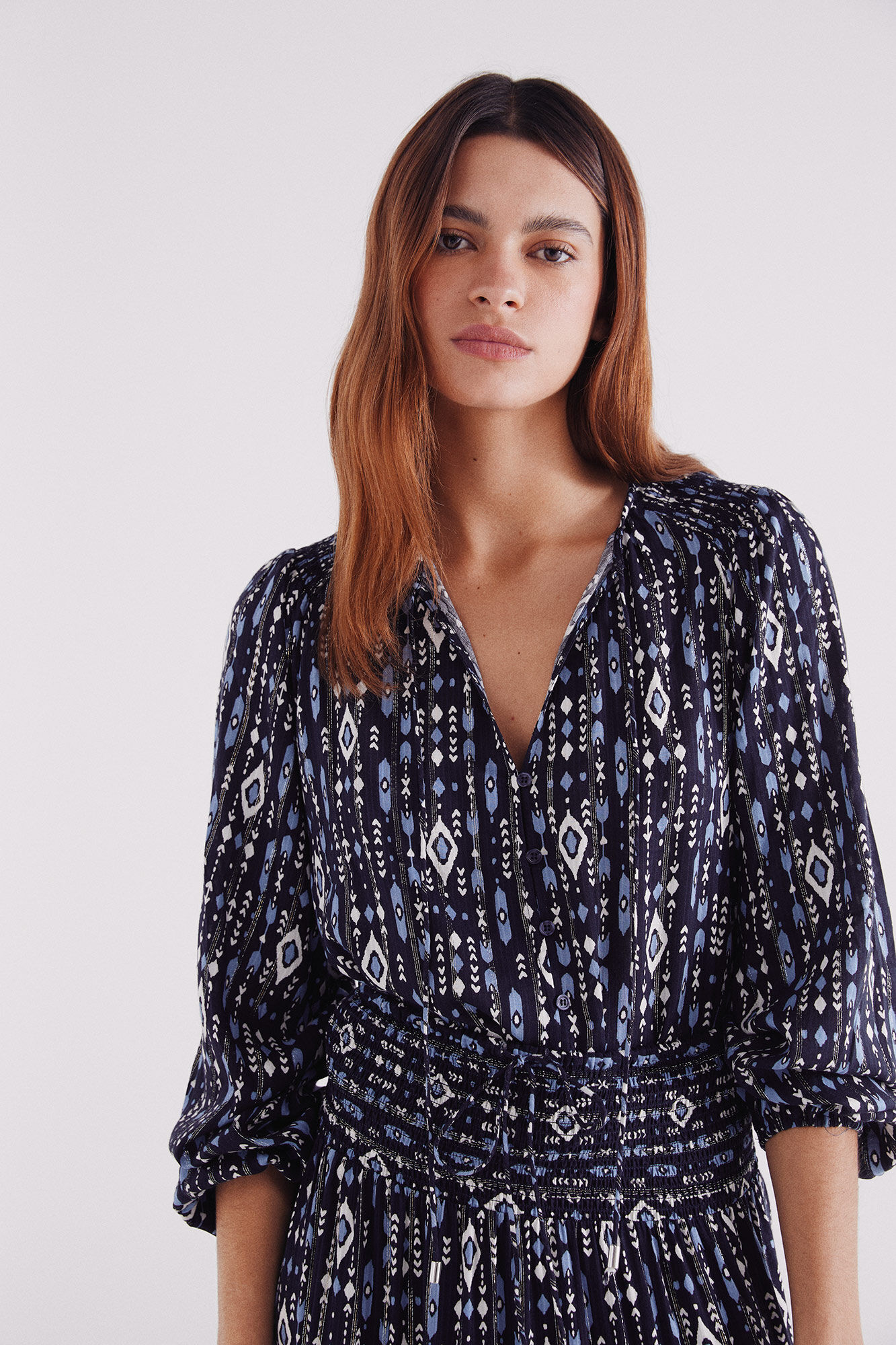Blouse Ethnique Nid Dabeille thumbnail 3