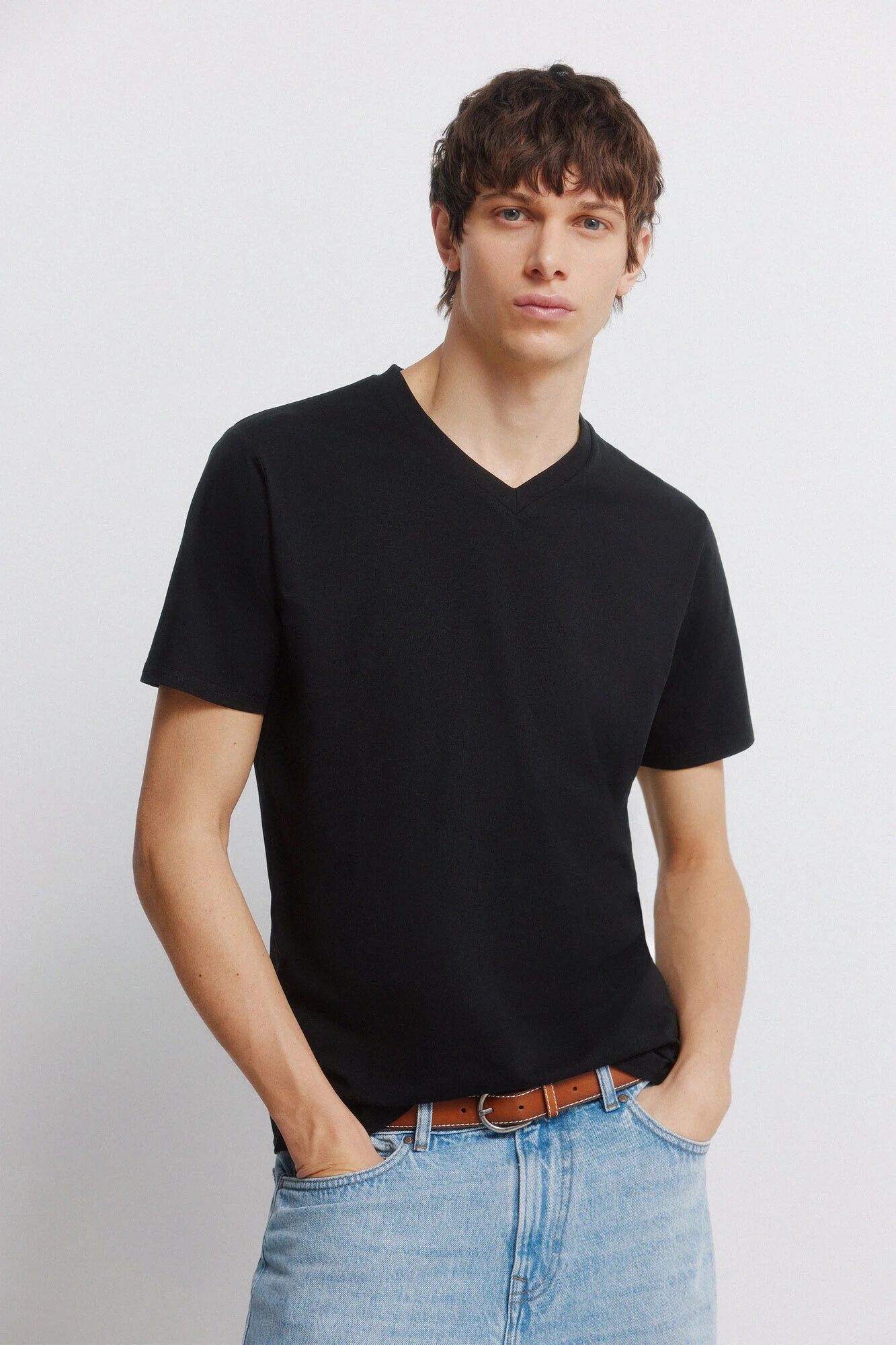 T-shirt En Lycra Col V