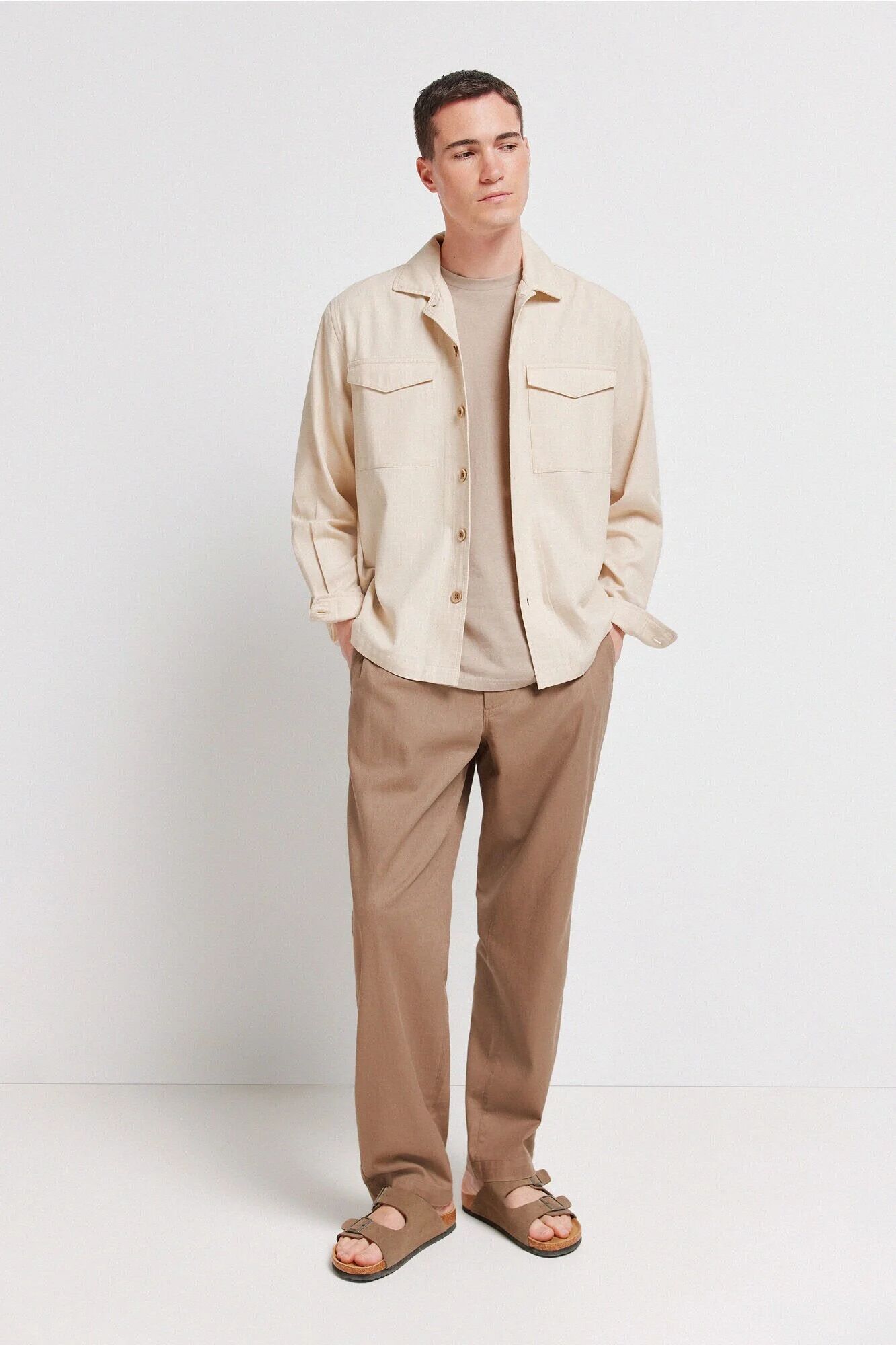 Surchemise En Coton Slub Manches Longues