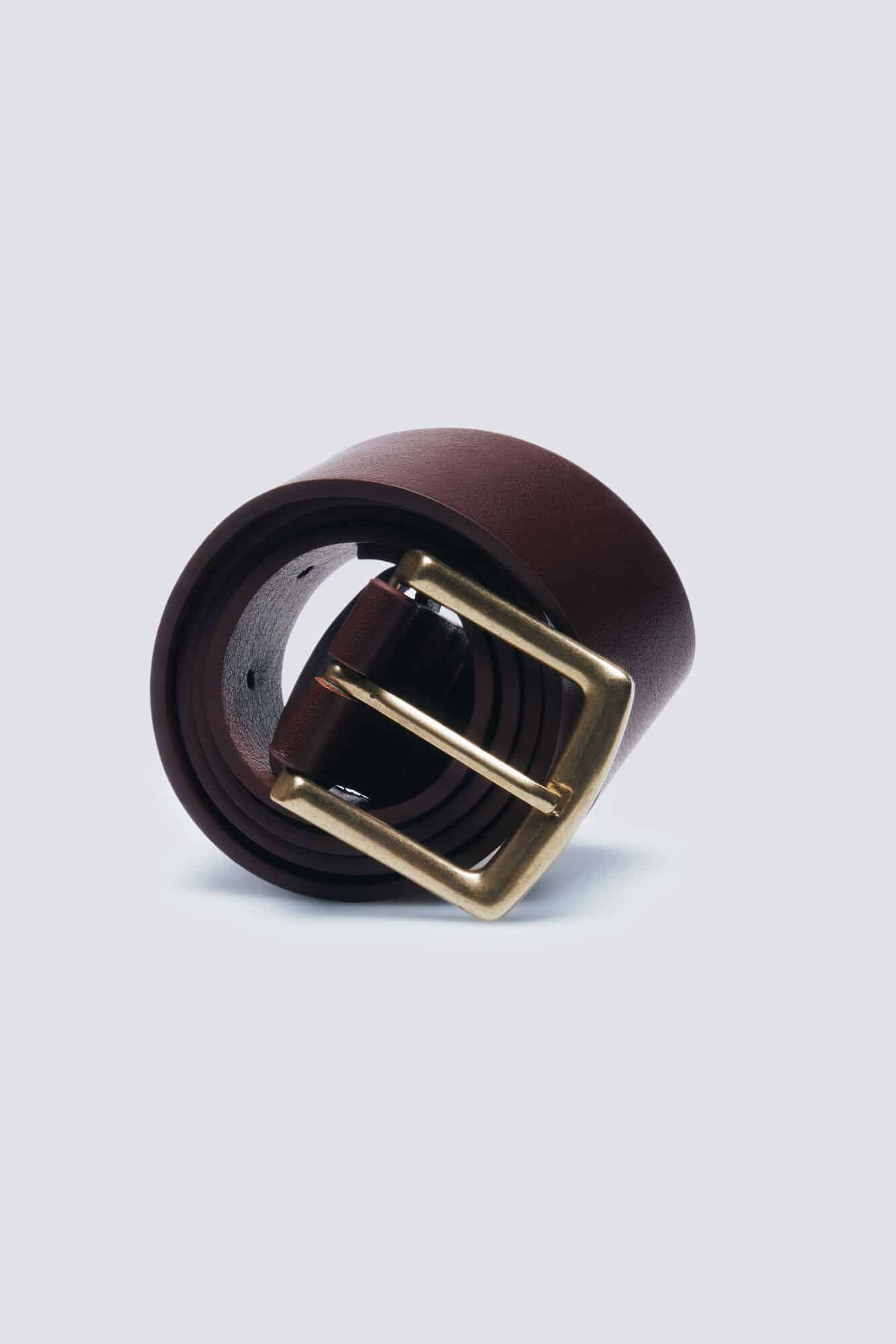 Ceinture Large Marron Unie