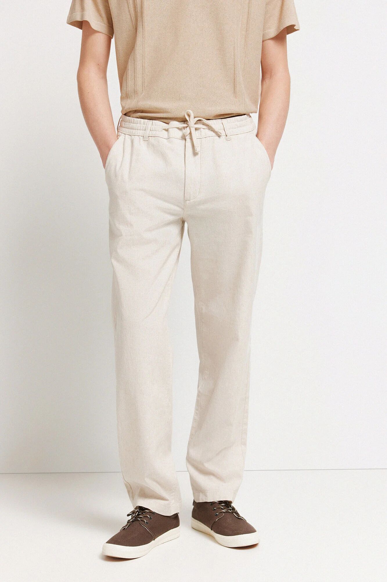 Chino En Lin Coupe Confort