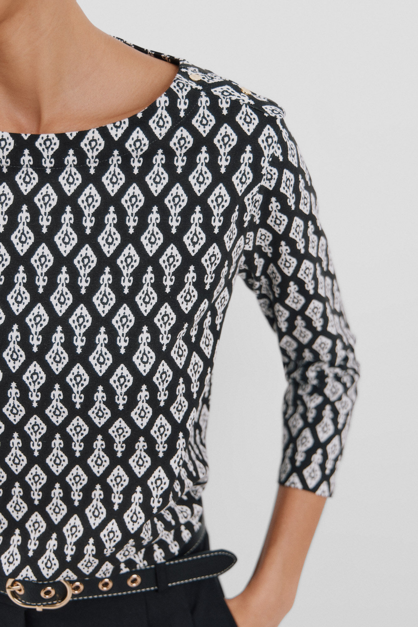 T-shirt col bateau essentiel thumbnail 3