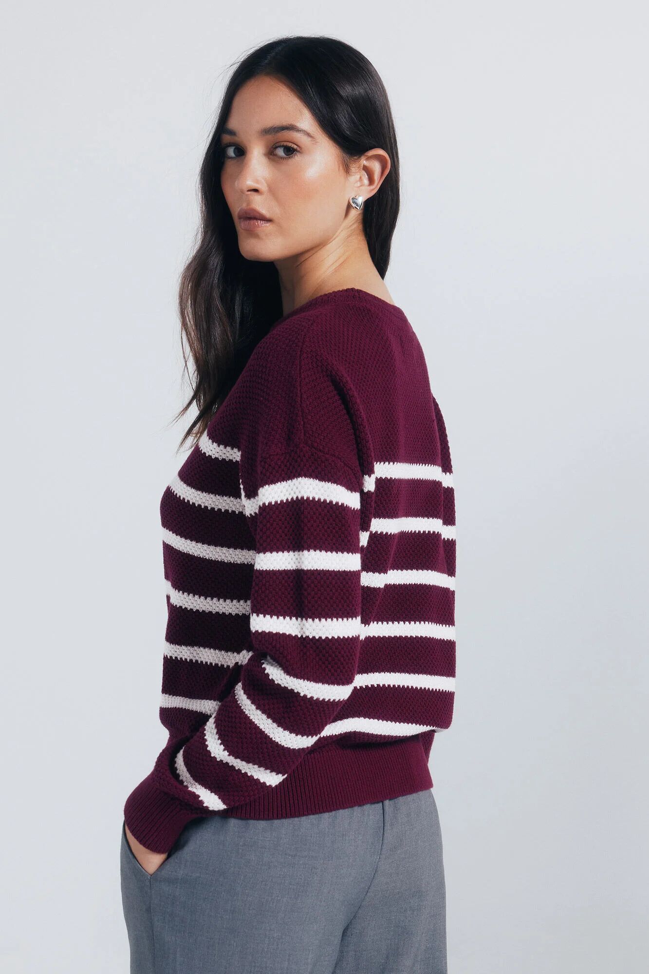 Pull En Coton Rayé