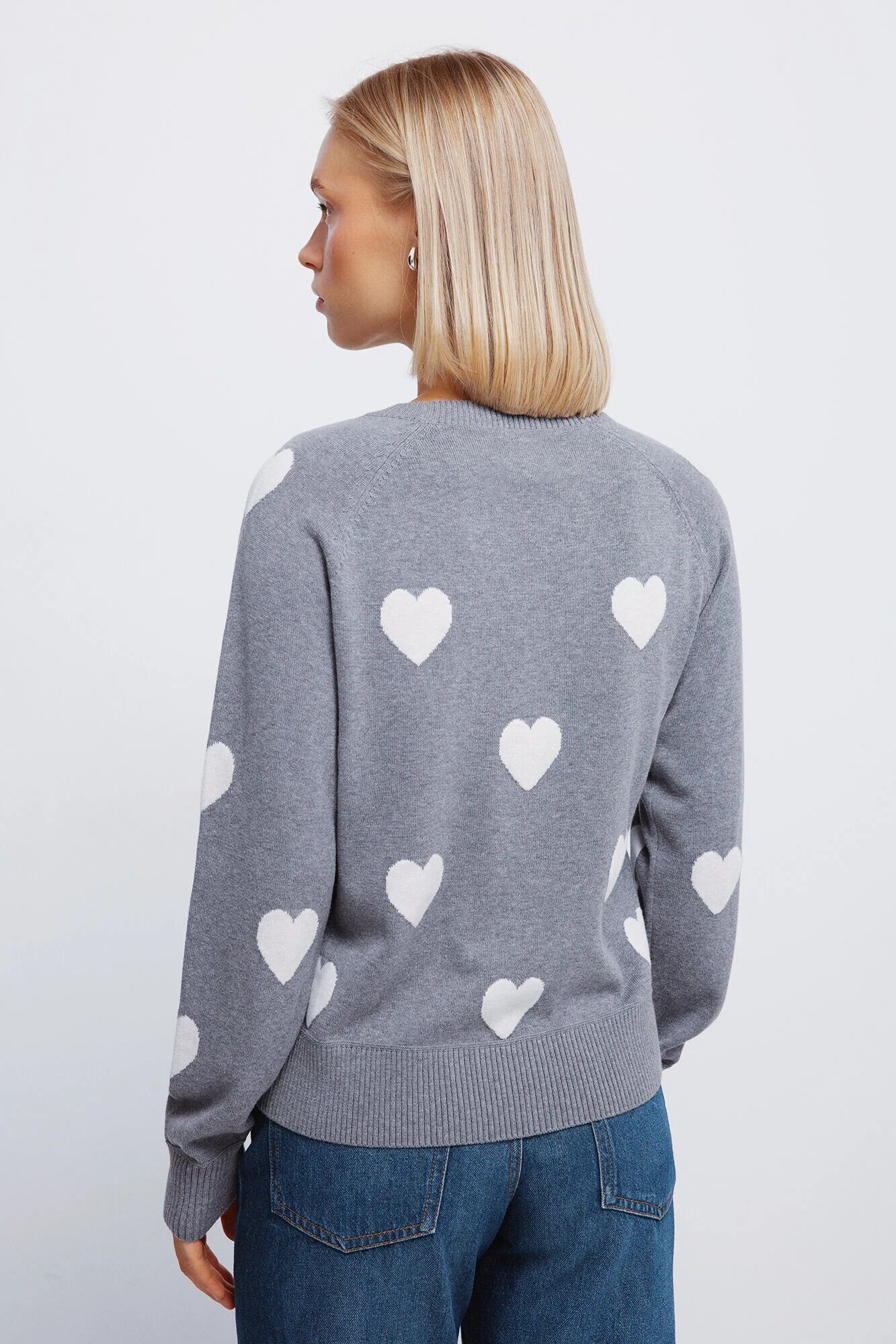 Pull À Cœurs En Intarsia