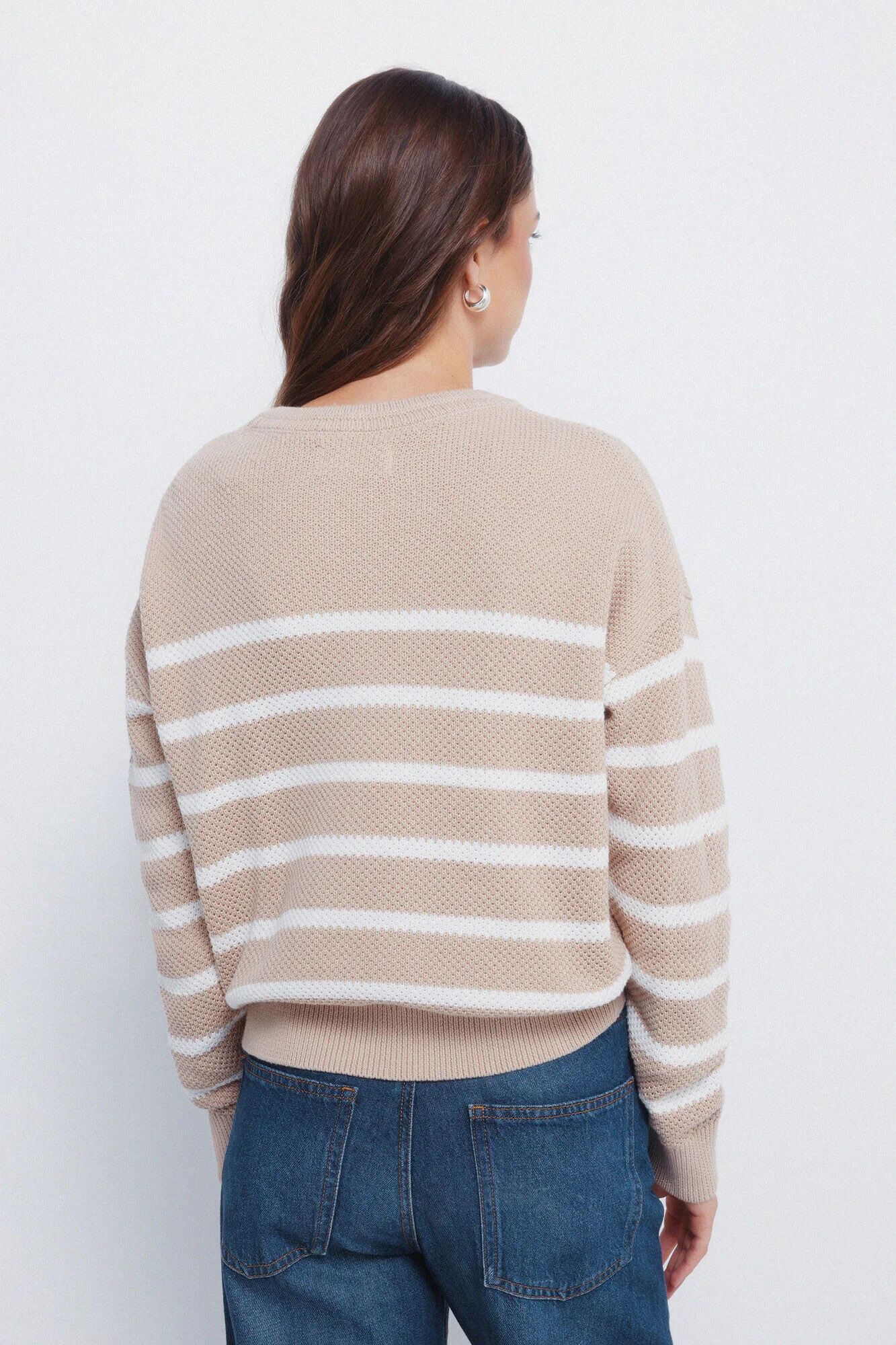 Pull En Coton Rayé En Forme De Cœur thumbnail 3