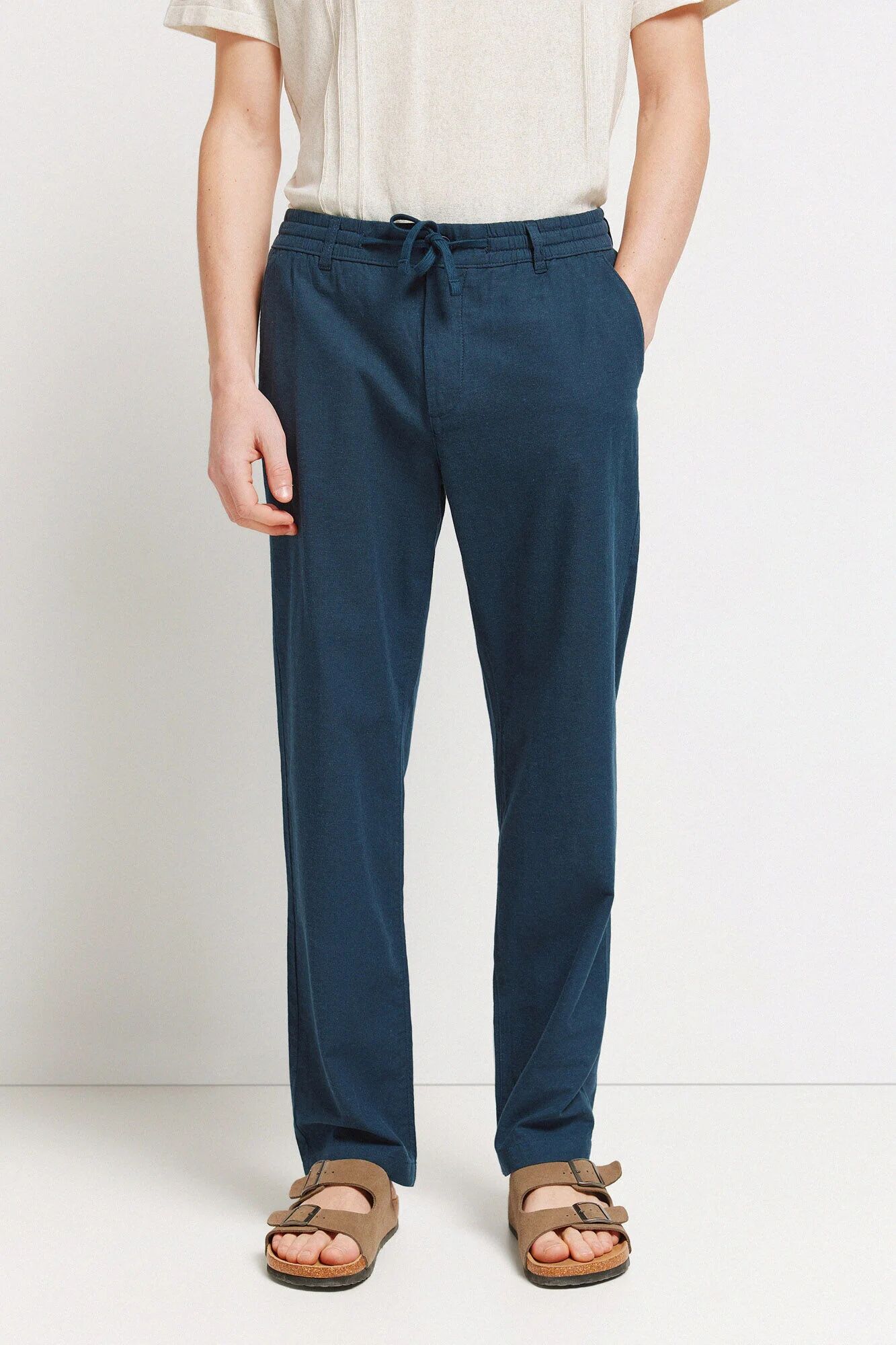 Chino En Lin Coupe Confort