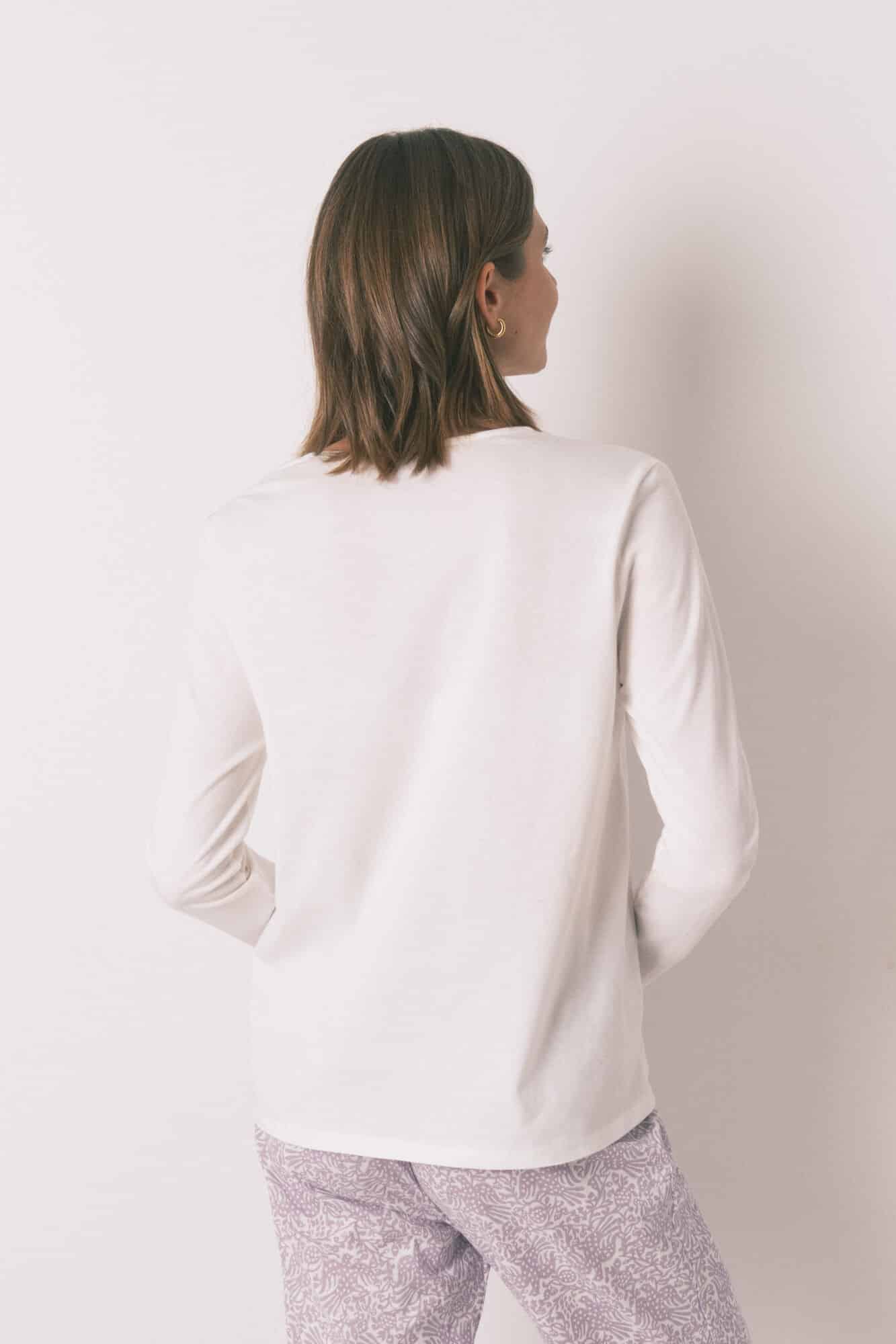 Manche T-shirt À Manches Longues 100 % Coton