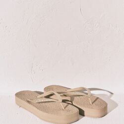 Sandales Effet Jute Scintillantes