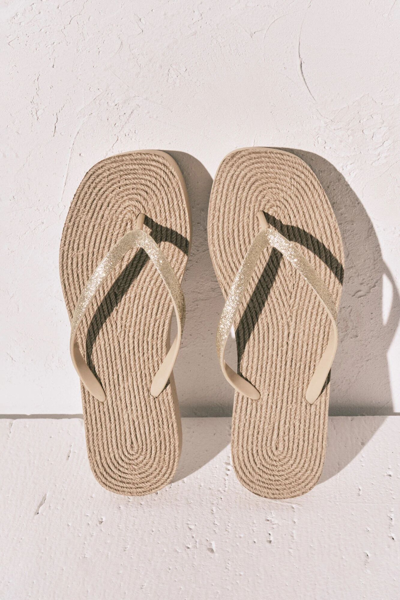Sandales Effet Jute Scintillantes