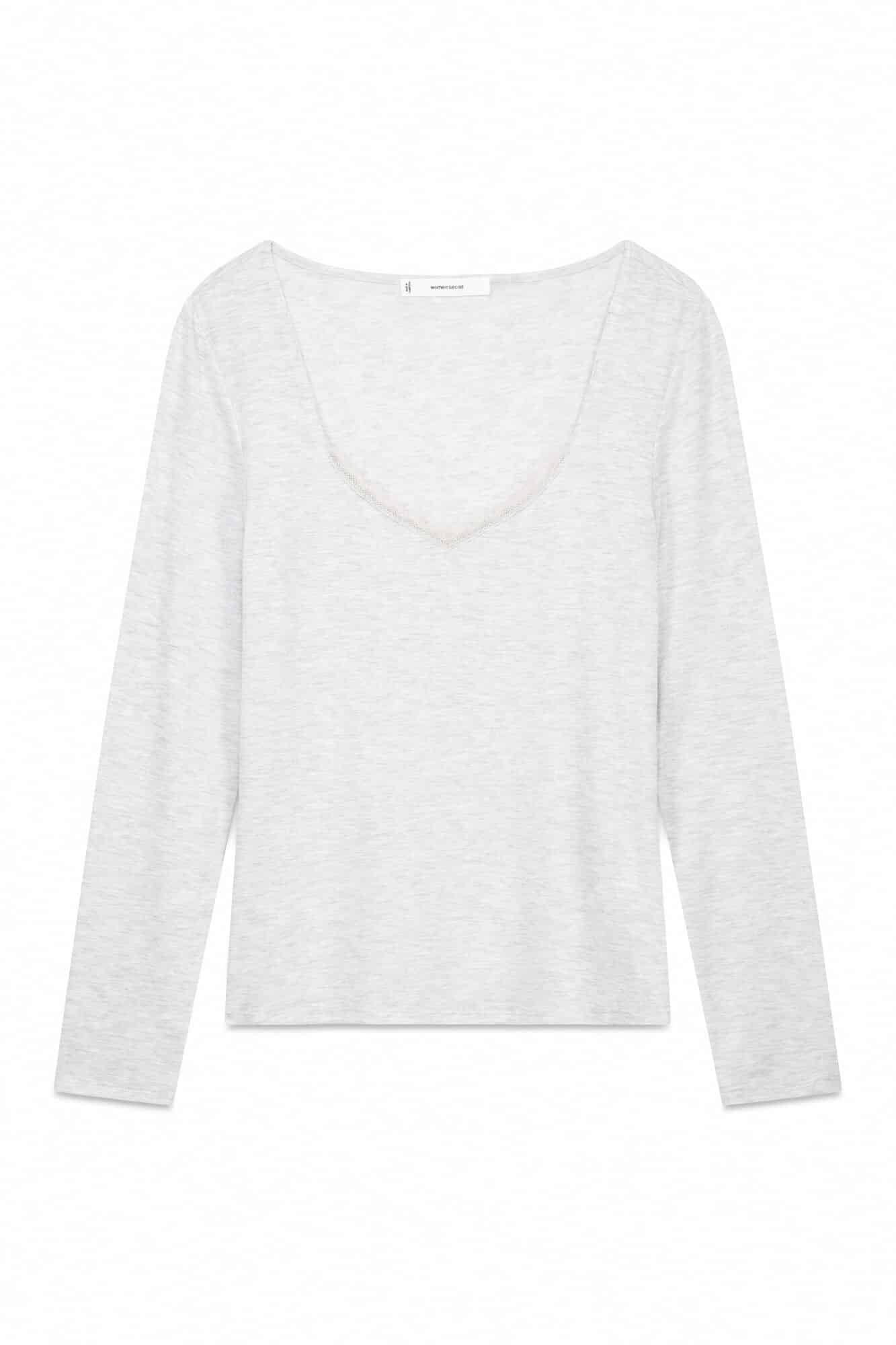 T-shirt Dentelle Gris