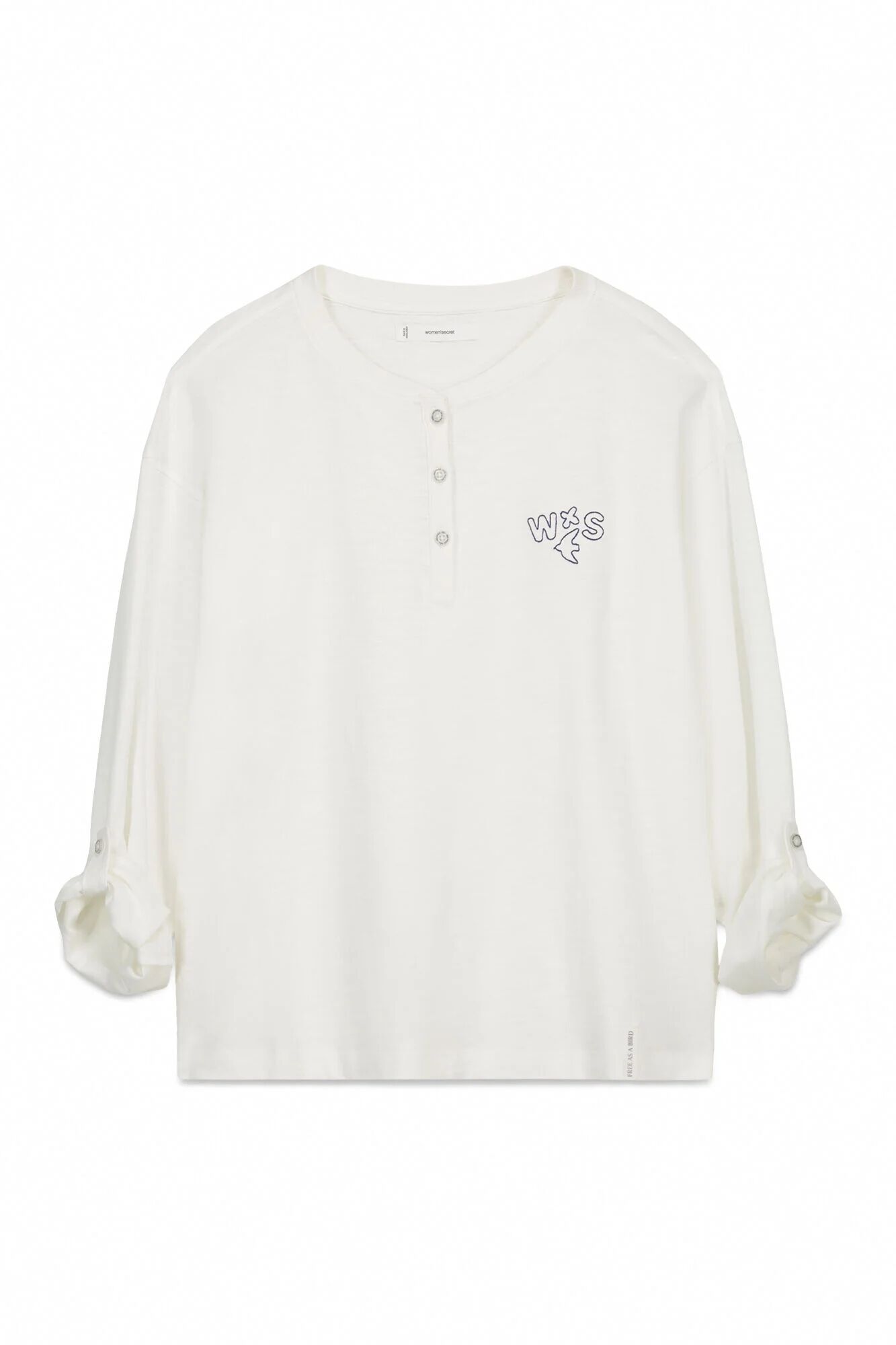 T-shirt À Manches Longues 100 % Coton