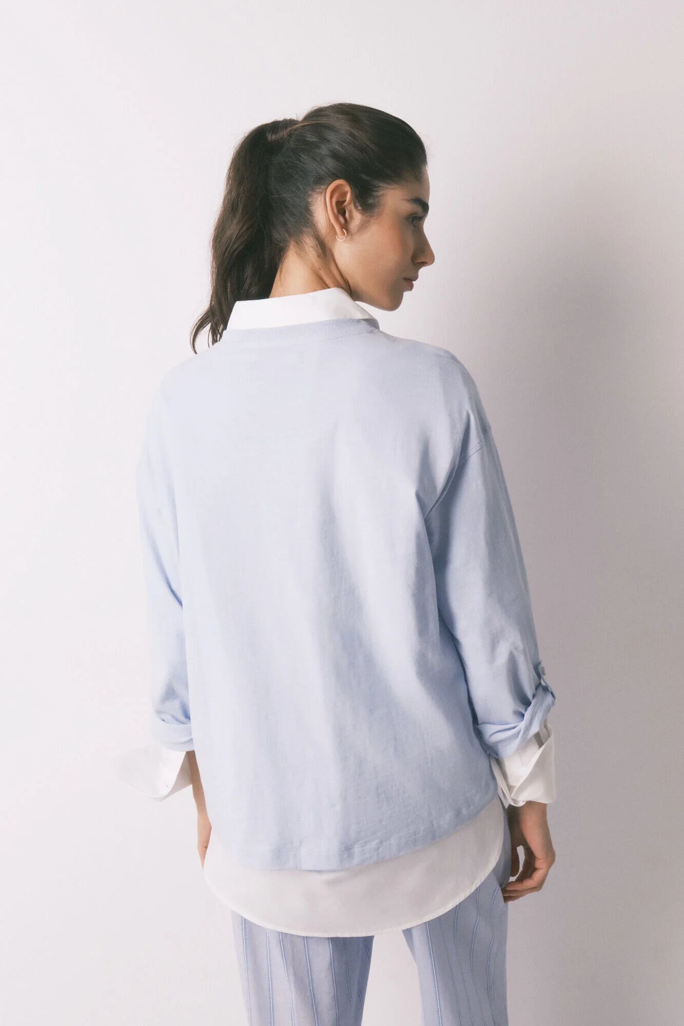 T-shirt  À Manches Longues 100 % Coton
