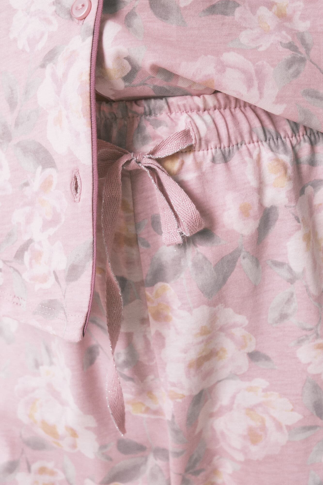 Pyjama Chemise Longue Fleurie 100% Coton thumbnail 2