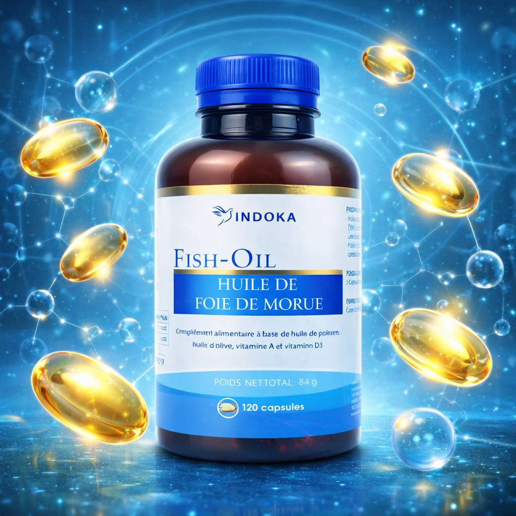 Huile Foie De Morue - Oméga 3 + Vitamine A & D3 - Santé Os, Immunité & Cœur