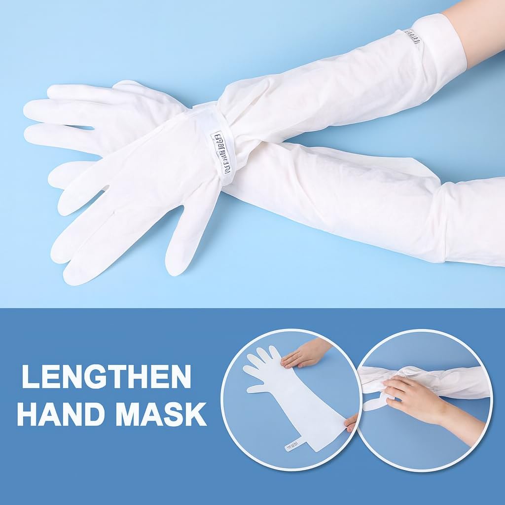 Masque Mains Au Lait Et À La Niacinamide – Gants Éclaircissants - Pour Les Mains Sèches thumbnail 3
