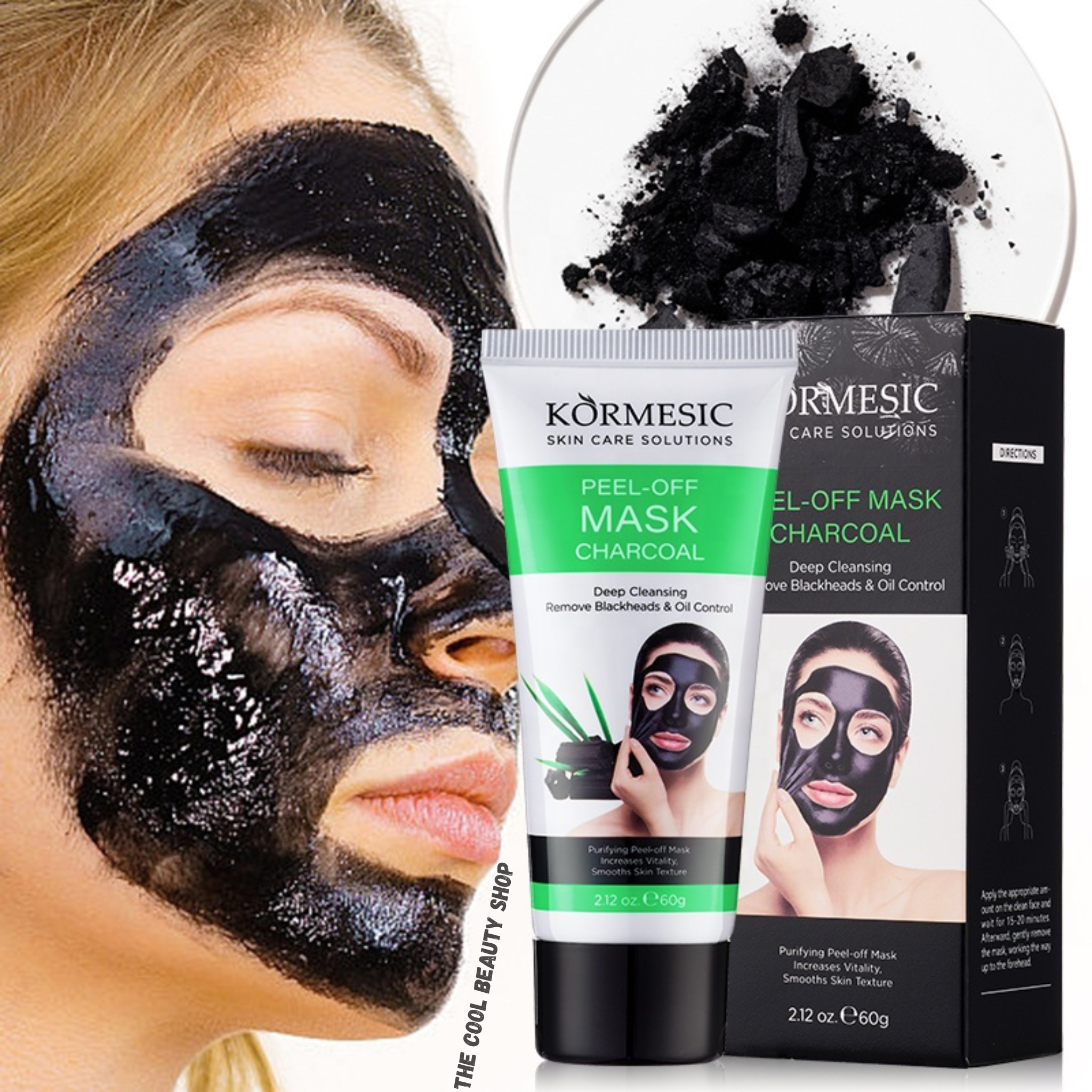 Masque Peel-off Charbon – Nettoyage Profond & Anti Points Noirs