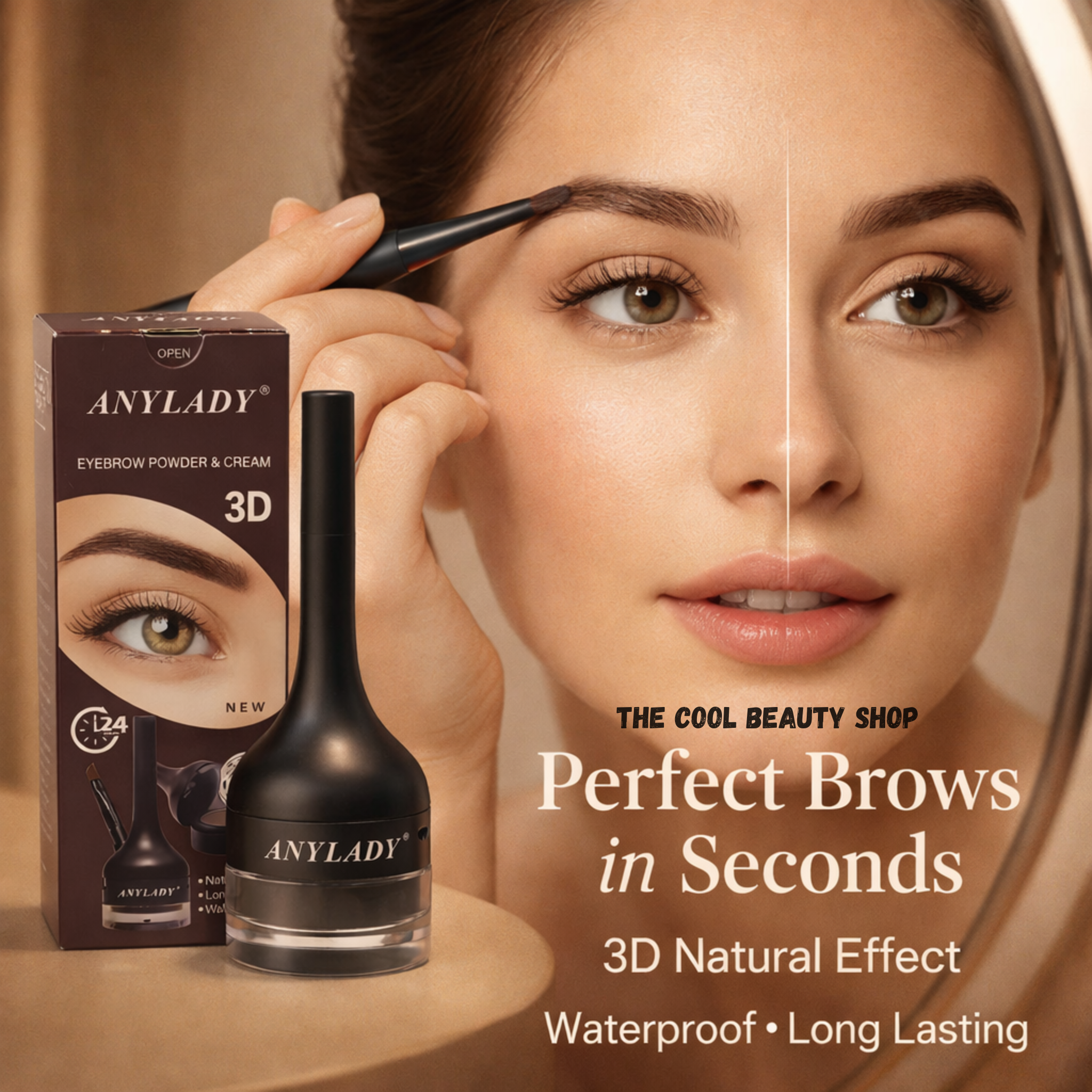 Gel Pour Sourcils Poudre Imperméable Sourcils 2 In1