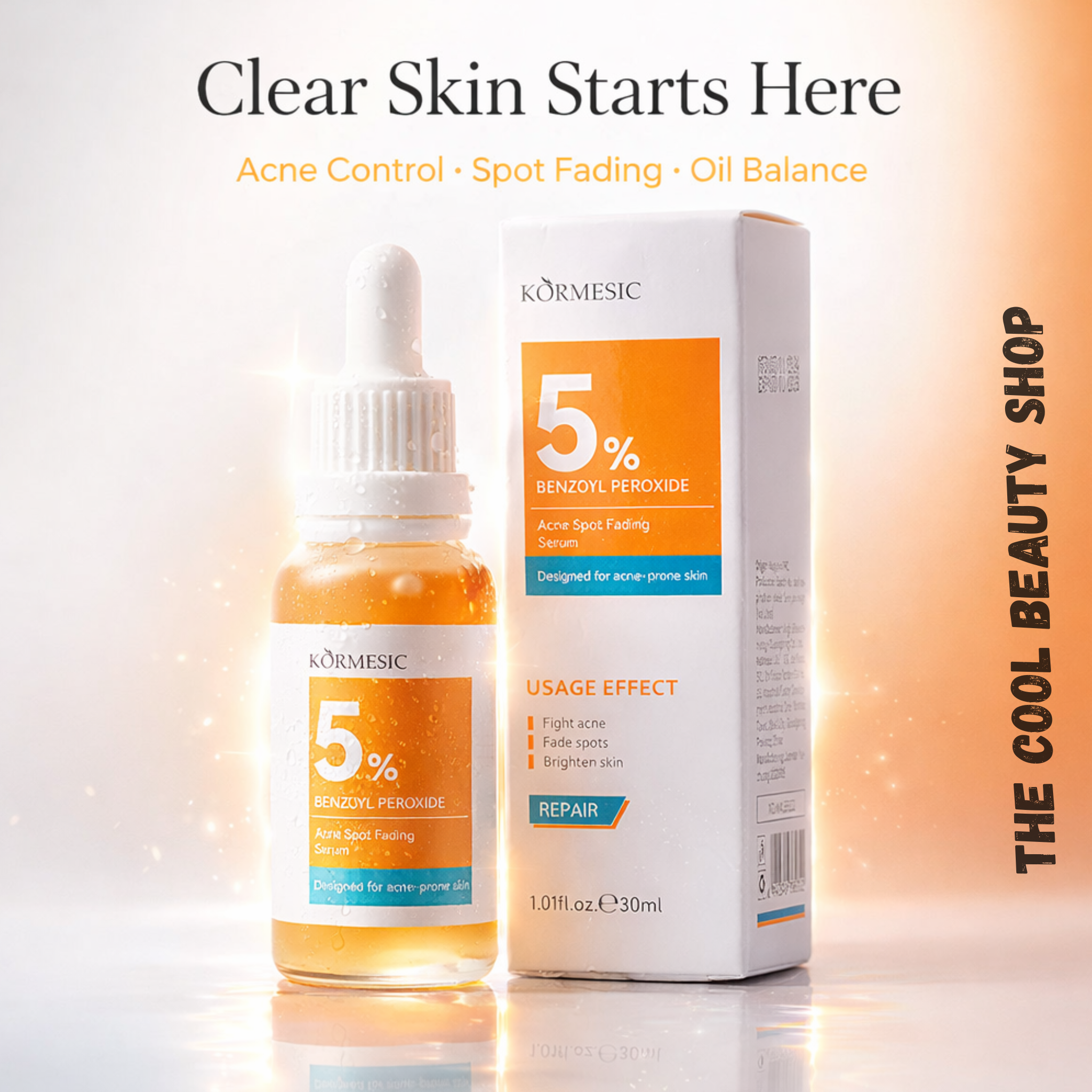 Sérum Anti-acné 5% Peroxyde De Benzoyle – Anti Boutons & Taches, Peau Nette thumbnail 4