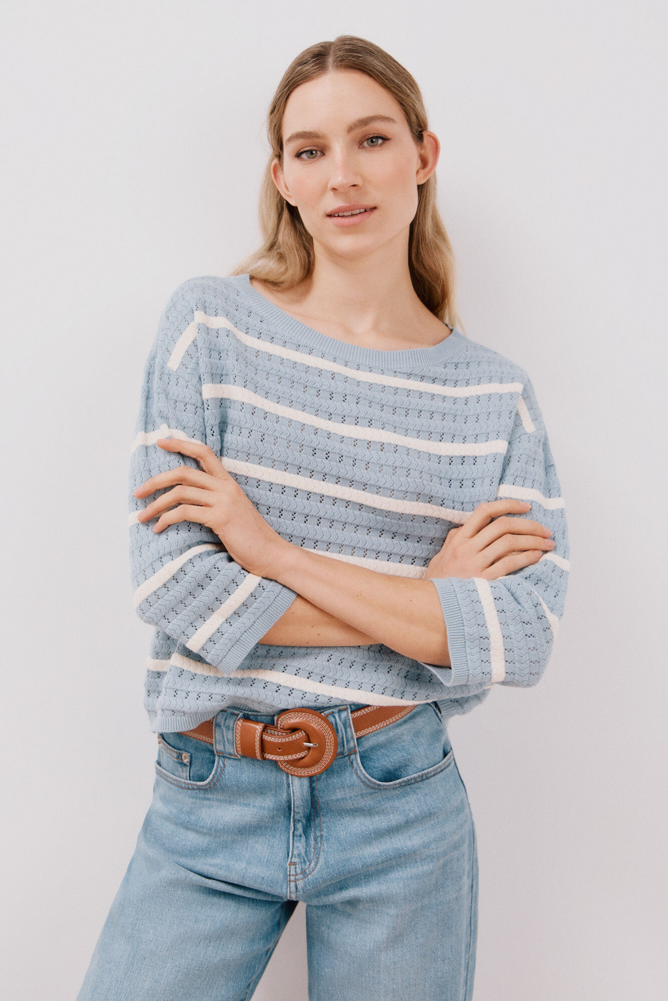 Pull Rayé Bicolore