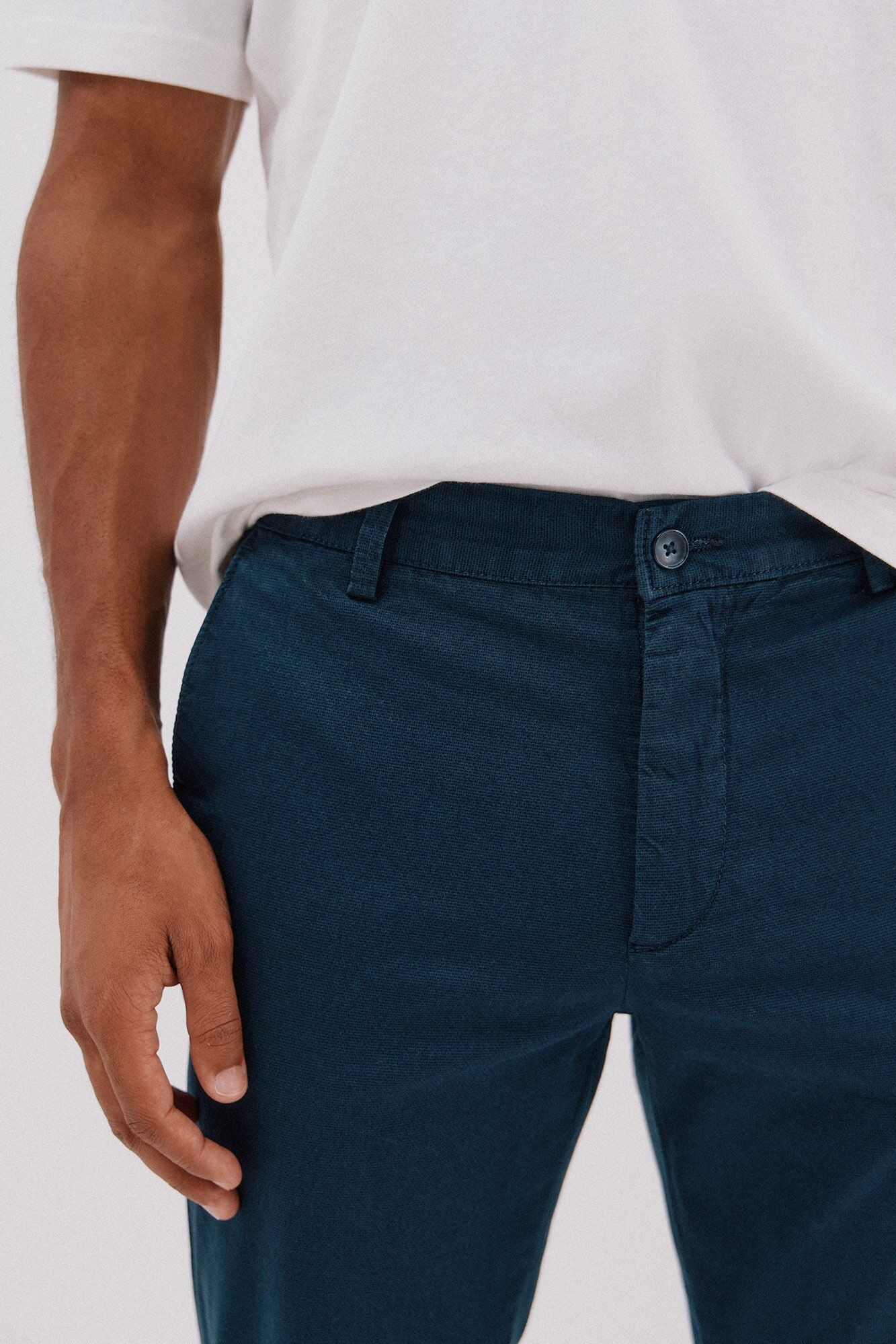 Chino Léger À Micro-imprimé