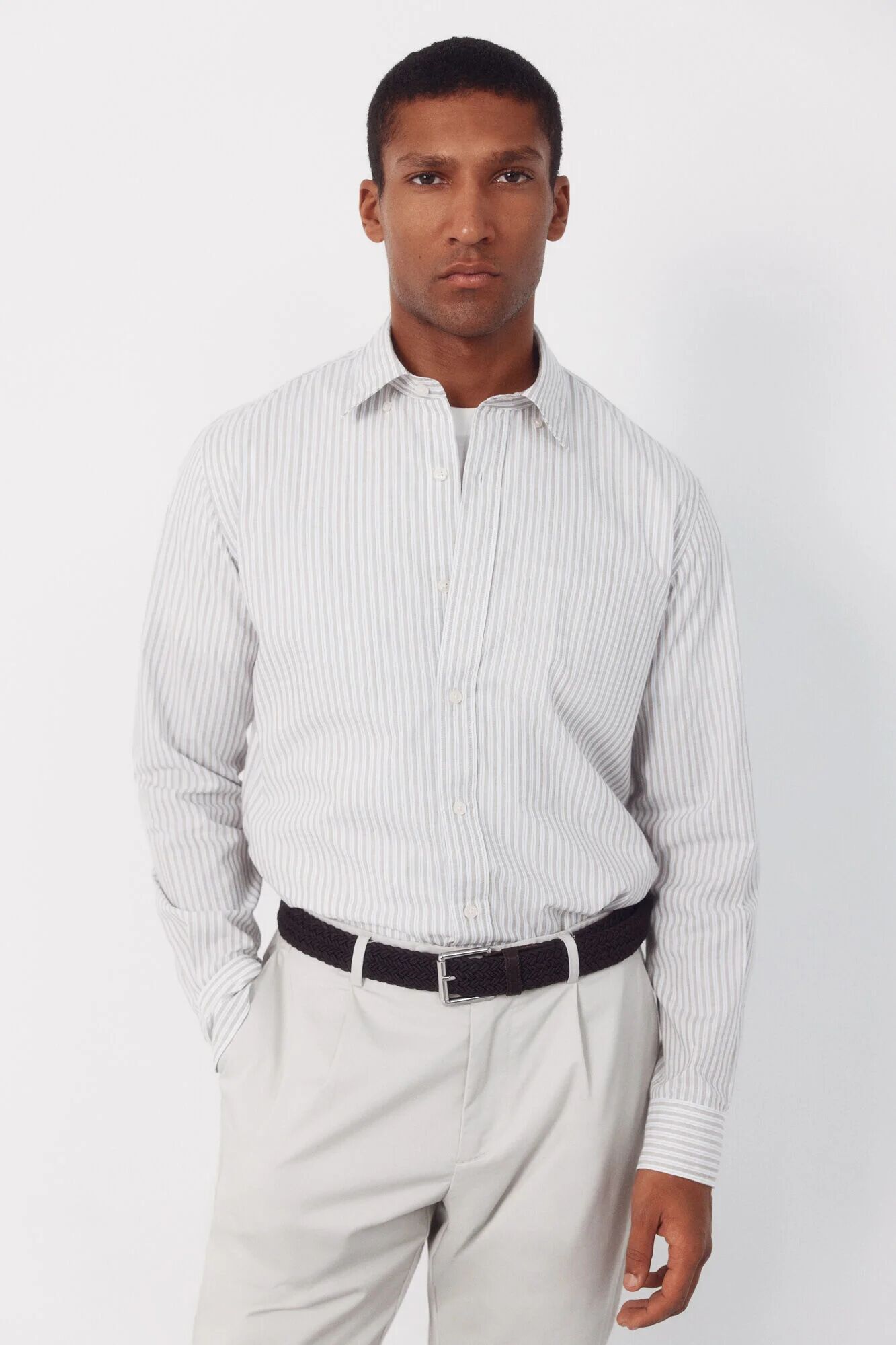 Chemise Rayée En Popeline