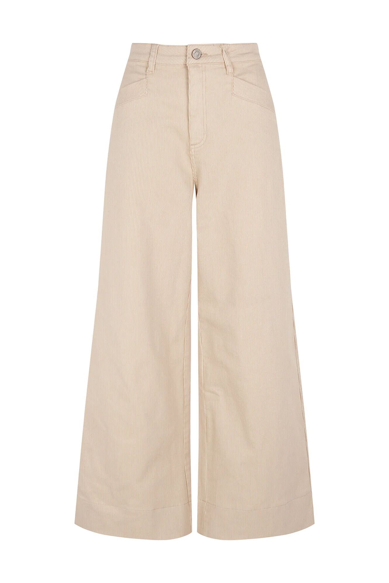 Pantalon Rayé Couleur Sable thumbnail 4
