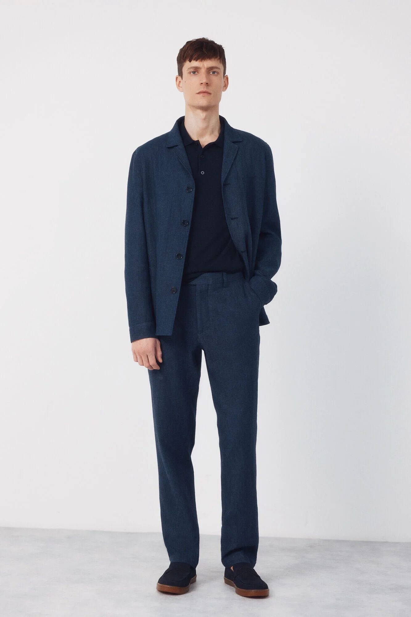 Blazer Effet Structuré En Mélange De Lin (coordonné)