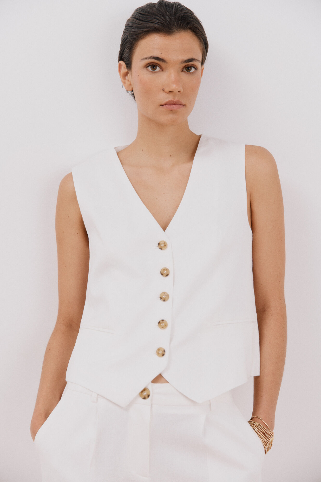 Gilet Ouvert Avec Manche Sans Manches
