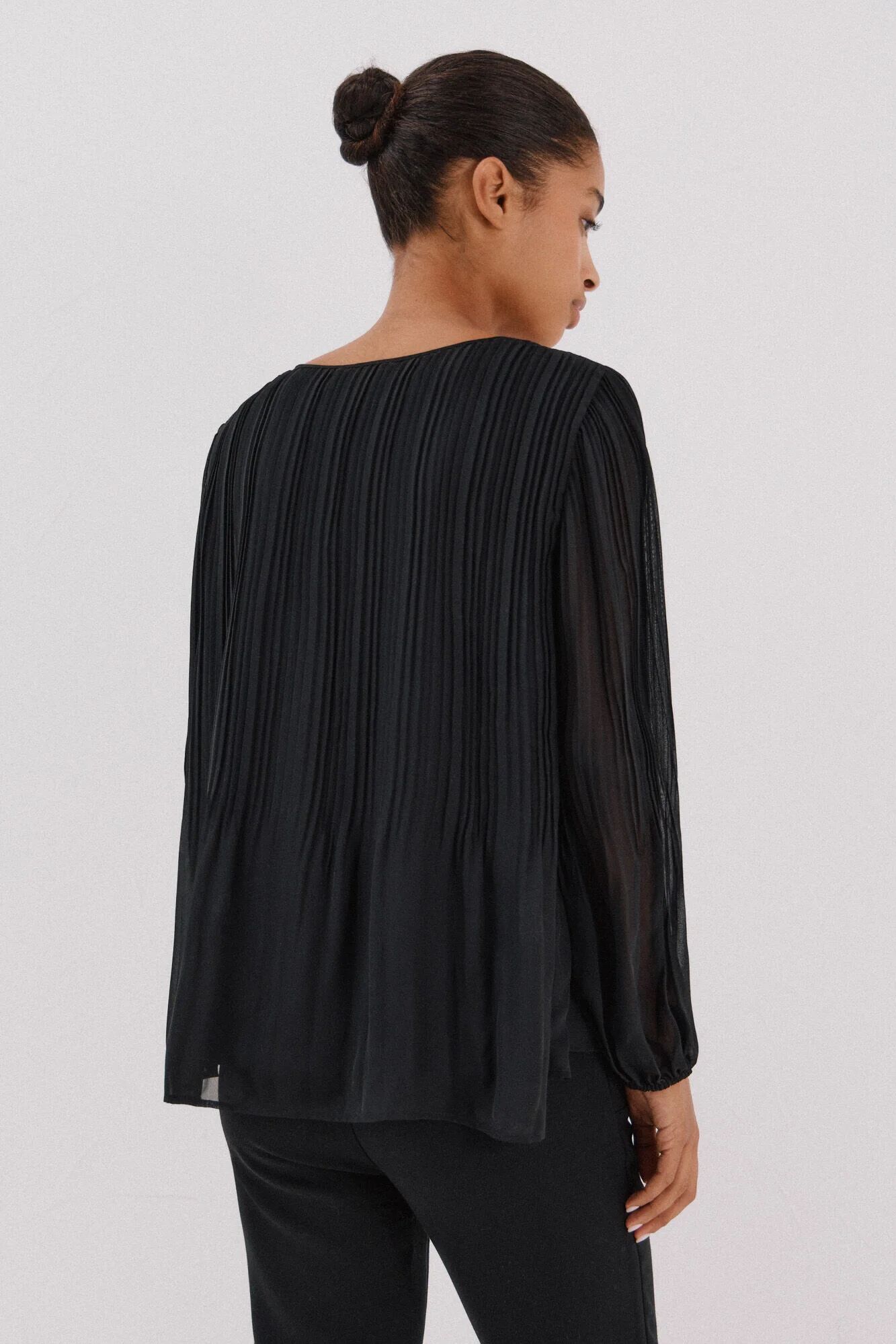 Blouse Plissée Contrastée thumbnail 3