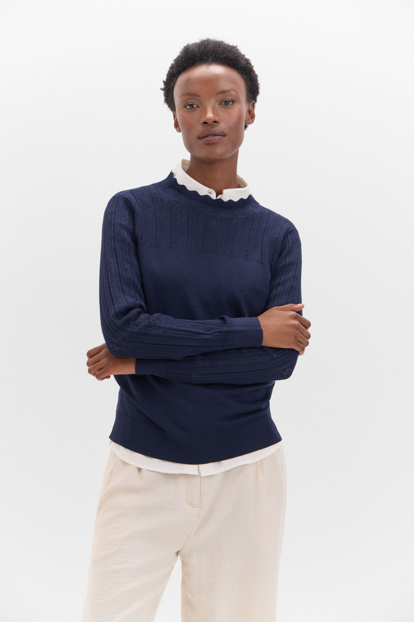 Pull en maille combinée thumbnail 3