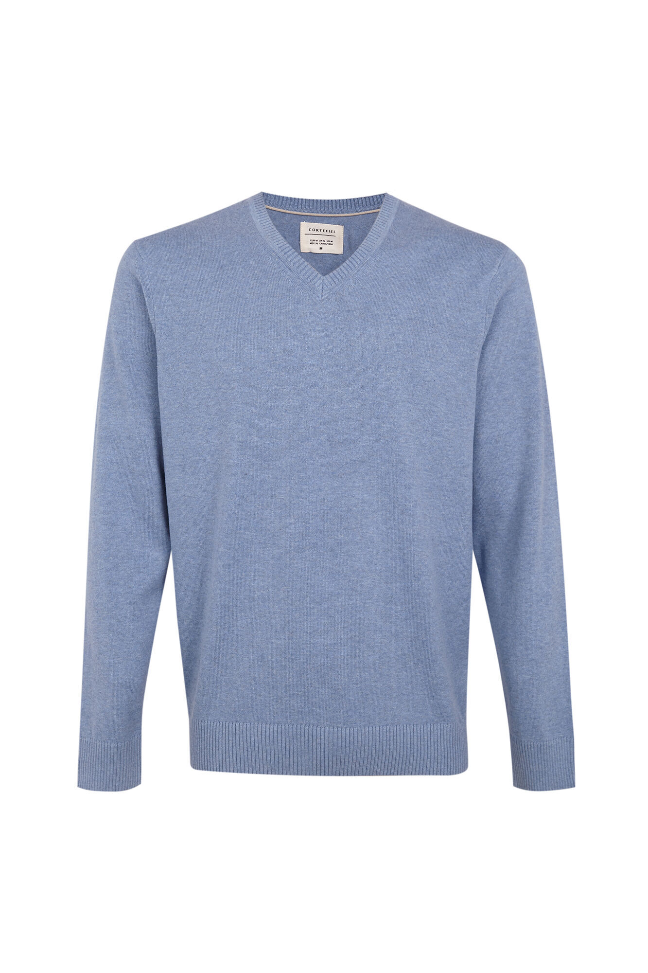 Pull col v en coton essentiel