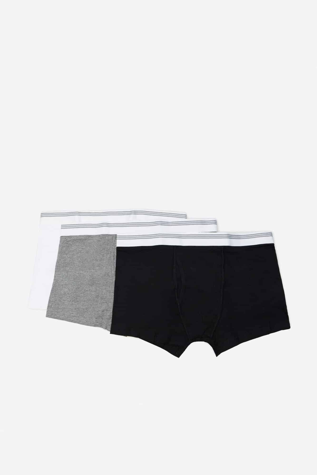 Lot De 3 Boxers En Maille Unis, 3 Couleurs