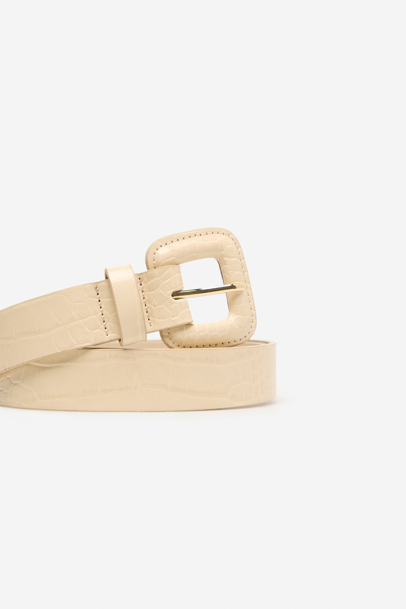 Ceinture En Cuir Avec Boucle Carrée