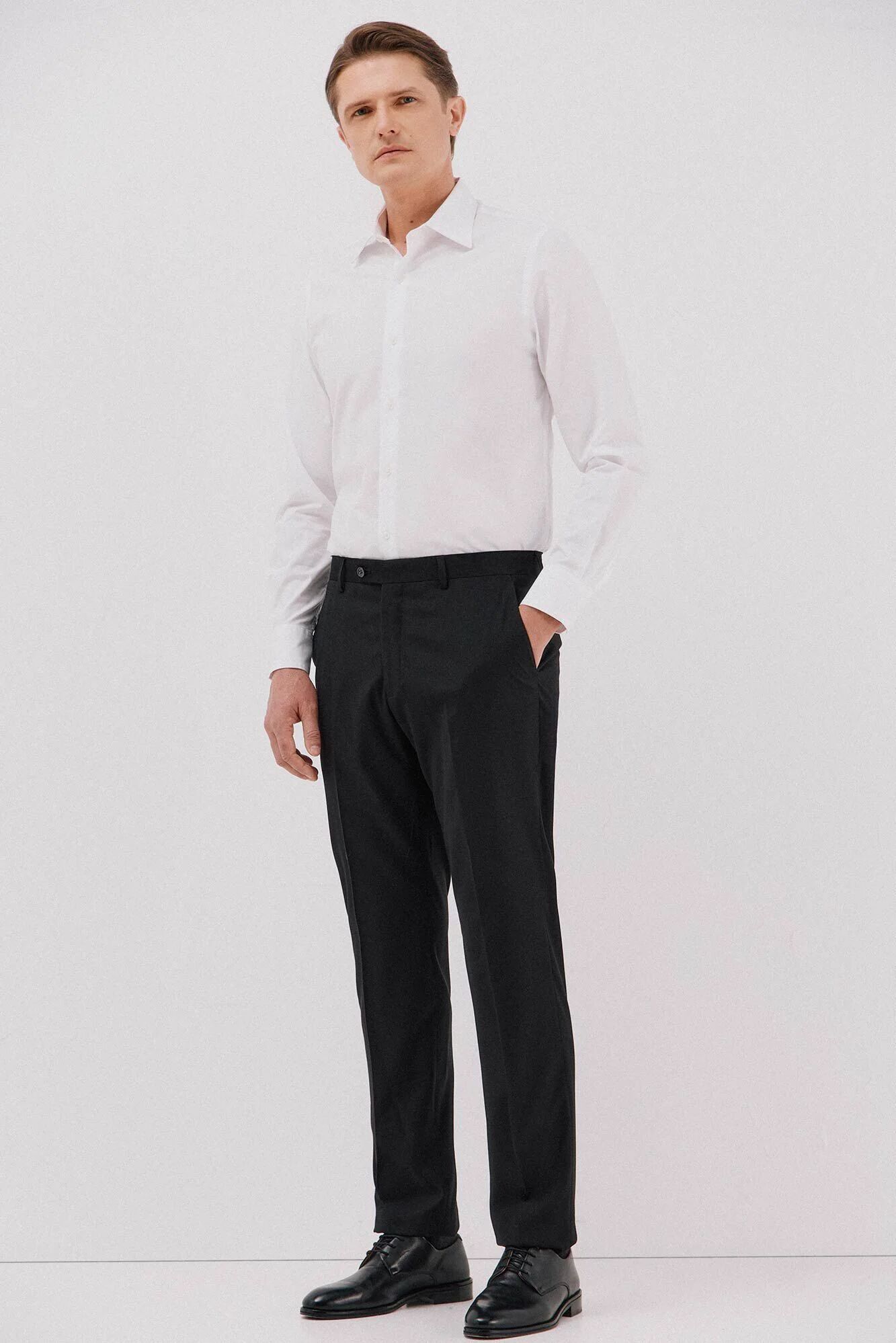 Chemise Habillée Unie En Coton Et Tencel thumbnail 3