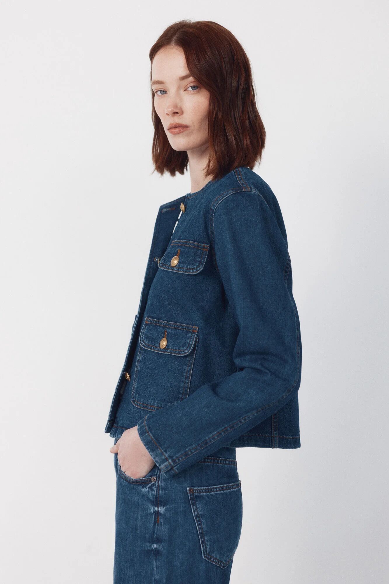 Veste Marin En Denim thumbnail 4