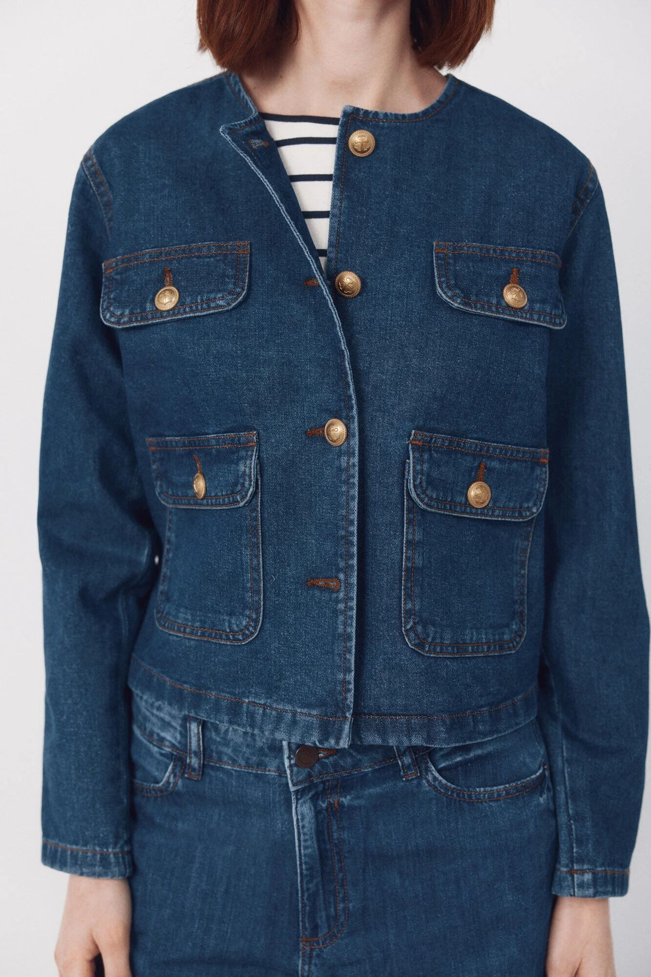 Veste Marin En Denim thumbnail 3