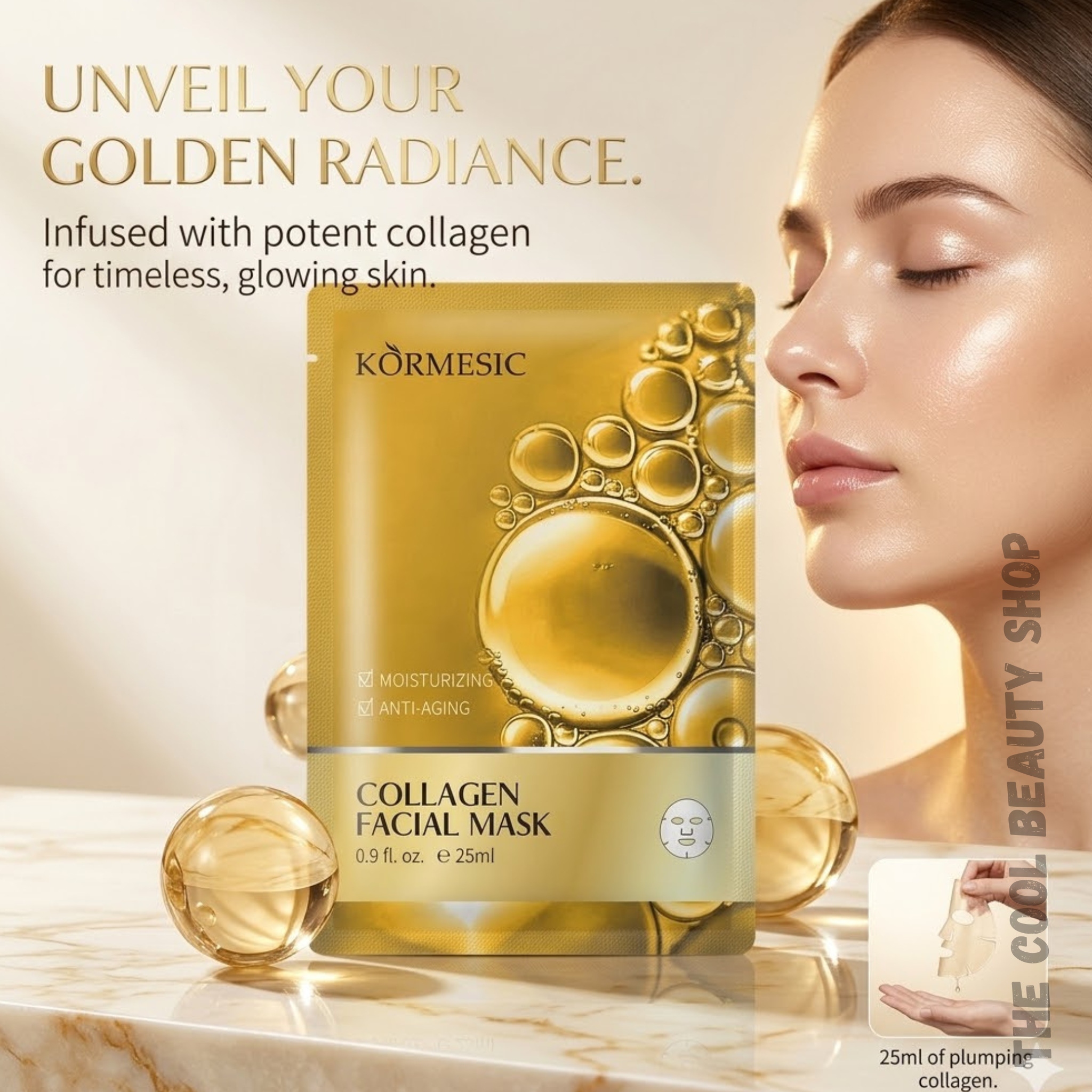 Masque Visage Au Collagène – Hydratant & Anti-âge thumbnail 4