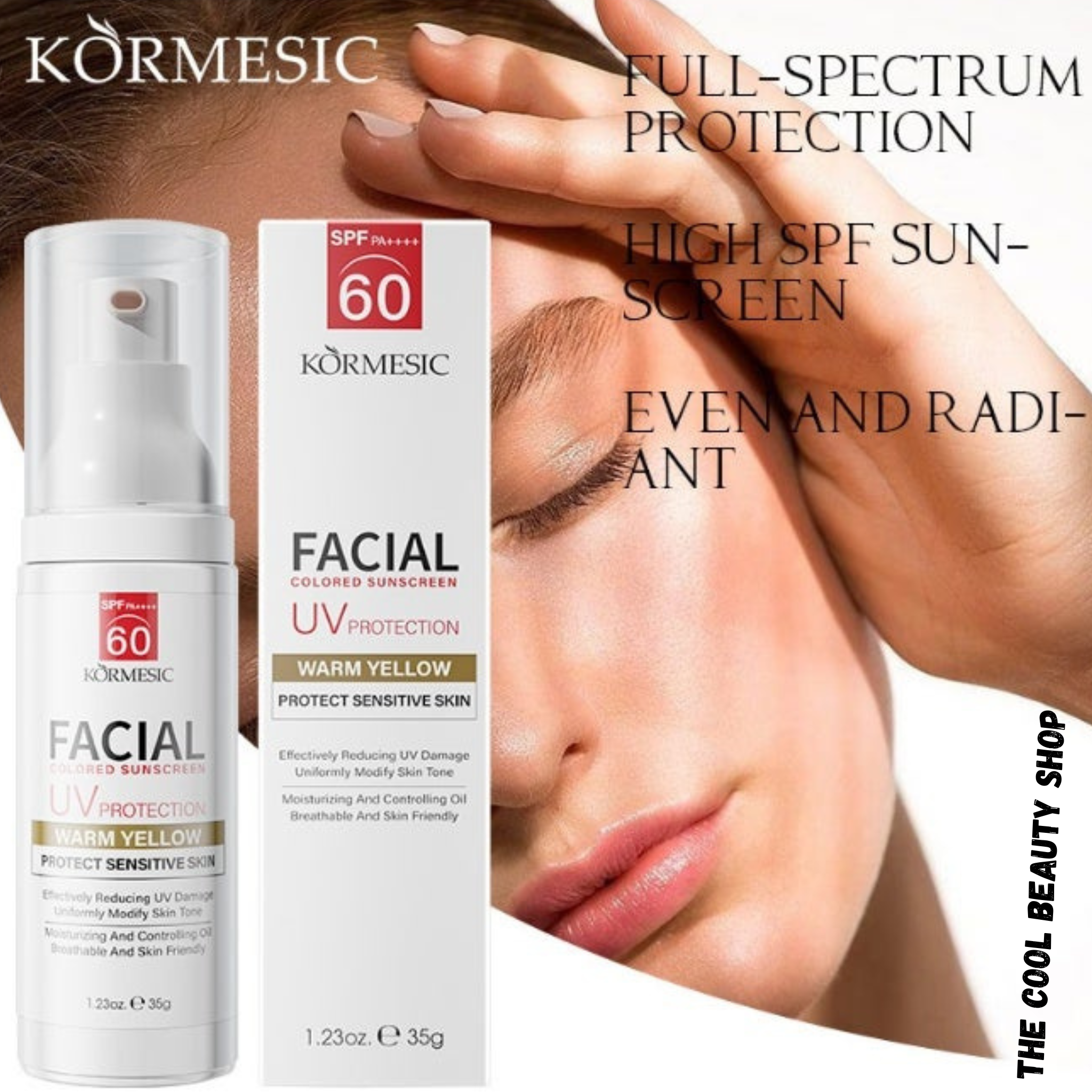 Crème Solaire Teintée Visage Spf 60 – Protection Uv + Unification Teint Peaux Sensibles thumbnail 3