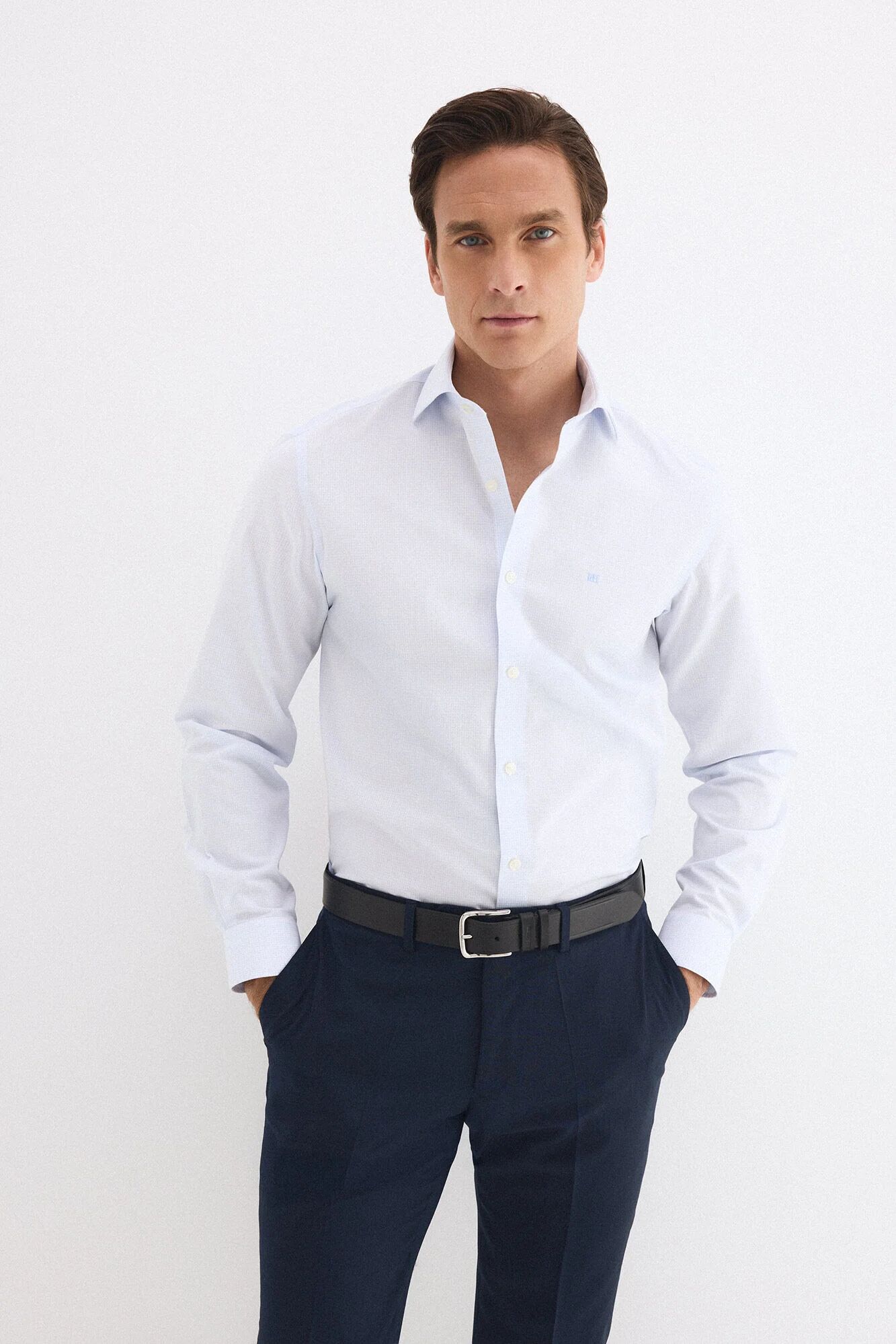 Chemise À Carreaux Bleus