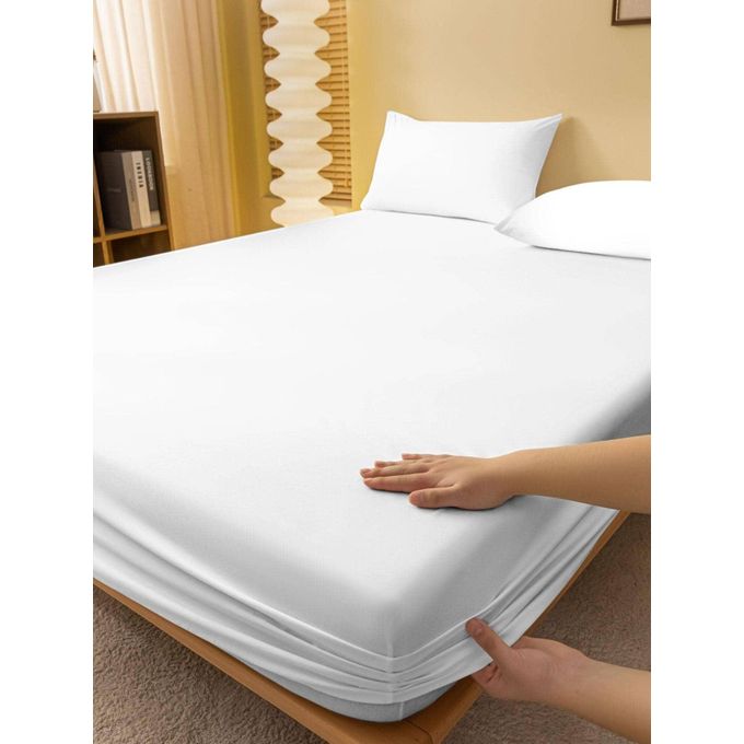 Ensemble Drap-housse + 2 Taie D'oreiller , Housse De Matelas Douce Et Respirante, Tout Autour Avec Élastique thumbnail 3