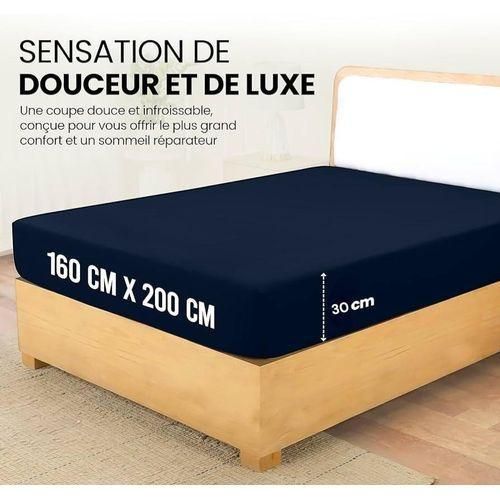 Drap Housse - Bonnets 30 Cm Pour Matelas Épais -microfibre Brossée thumbnail 4