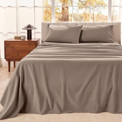 Ensemble De Literie Drap Housse, Drap Plat , 2 Taies D'oreiller