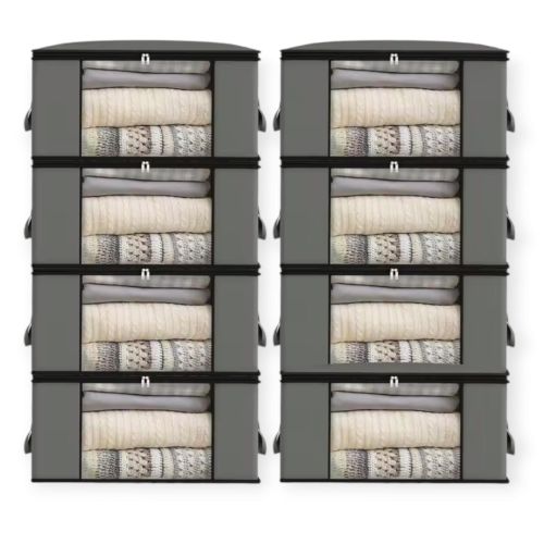 8x Sac De Rangement Pliable Avec Fenêtre Transparente, Multifonction