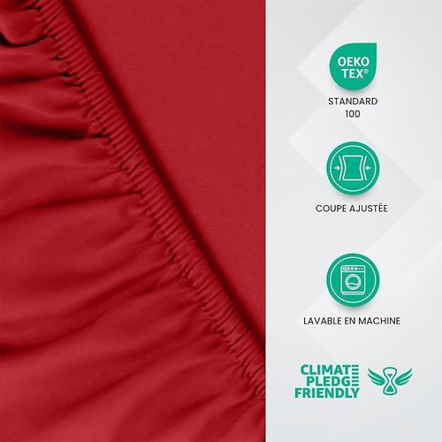 Drap Housse - Bonnets 30 Cm Pour Matelas Épais - Microfibre Brossée thumbnail 3