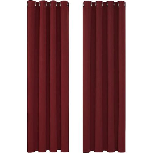 Lot De 2 Pieces Rideaux En Velours , À Œillets - Opaque Rideaux