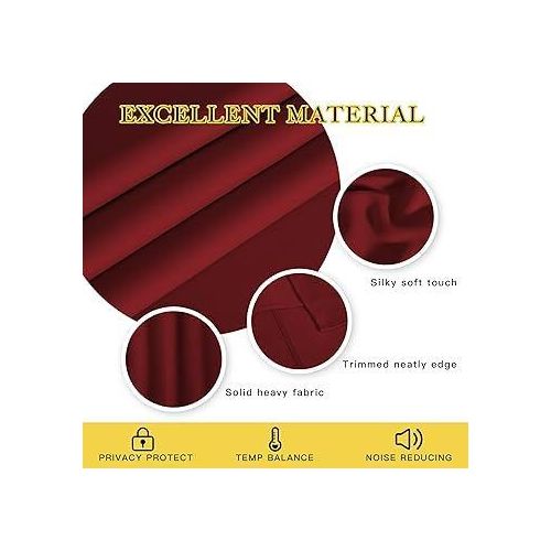 Lot De 2 Pieces Rideaux En Velours , À Œillets - Opaque Rideaux thumbnail 3