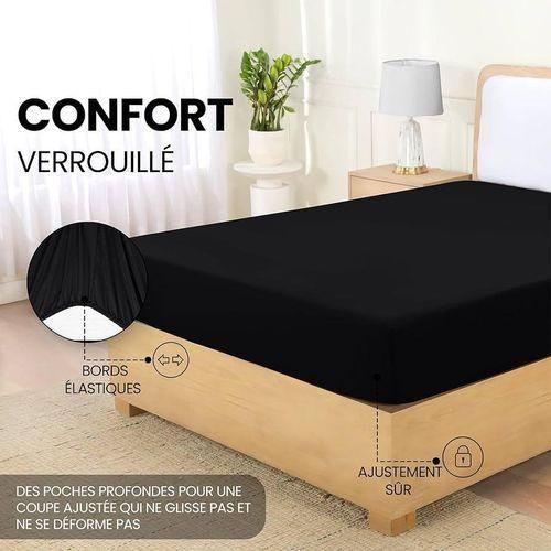 Drap Housse - - Bonnets Pour Matelas Épais -microfibre Brossée thumbnail 3