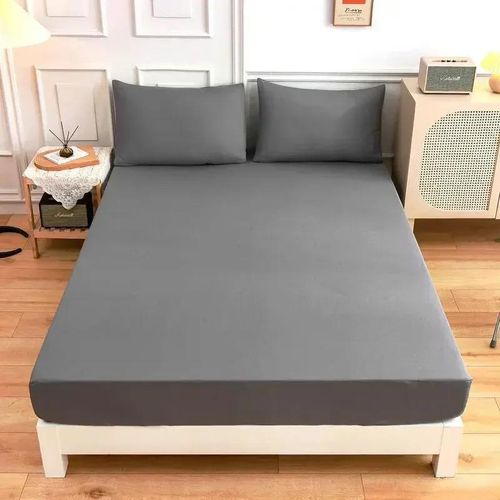 Drap Housse - + 2x Taie Doreiller - Bonnets 30 Cm Pour Matelas Épais -microfibre Brossée