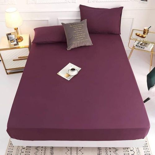 Drap Housse - + 2x Taie D'oreiller - Bonnets 30 Cm Pour Matelas Épais -microfibre Brossée