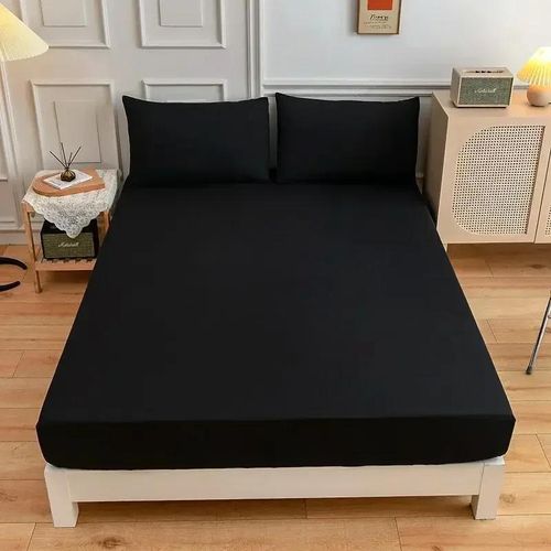 Drap Housse - + 2x Taie D'oreiller - Bonnets 30 Cm Pour Matelas Épais -microfibre Brossée